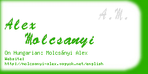 alex molcsanyi business card